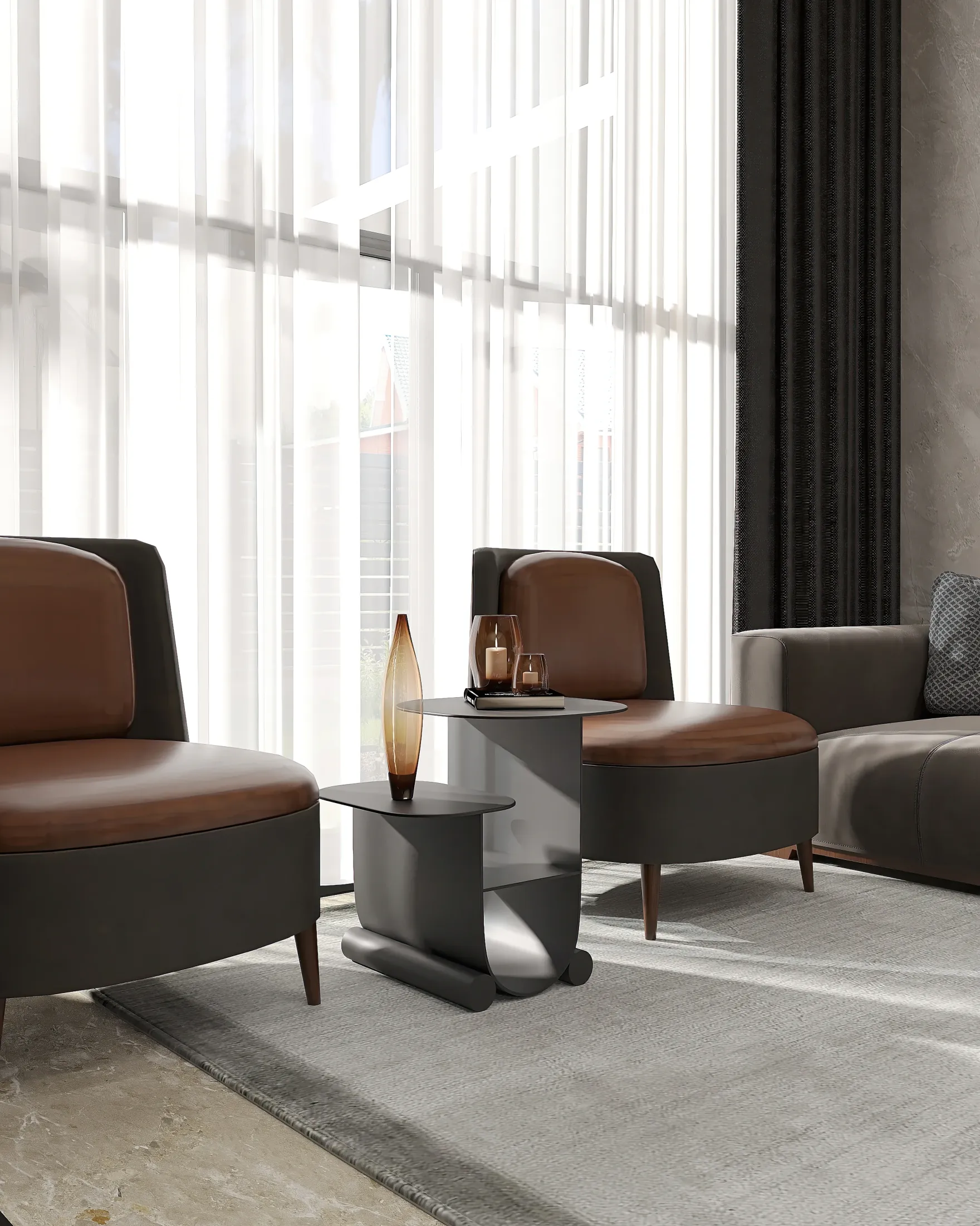 Дом в Тереке - неоклассика - 1 этаж / ТВ-зона 7